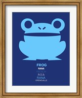 Blue Frog Multilingual Fine Art Print