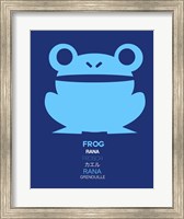 Blue Frog Multilingual Fine Art Print