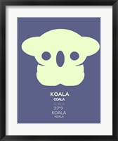Yellow Koala  Multilingual Fine Art Print