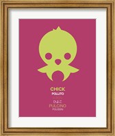 Green Chick Multilingual 2 Fine Art Print