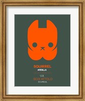 Orange Squirrel Multilingual Fine Art Print