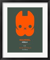 Orange Squirrel Multilingual Fine Art Print