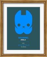 Blue Squirrel Multilingual Fine Art Print