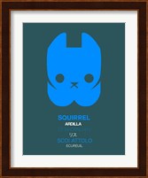 Blue Squirrel Multilingual Fine Art Print