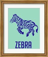 Zebra Blue Fine Art Print