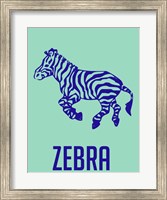 Zebra Blue Fine Art Print