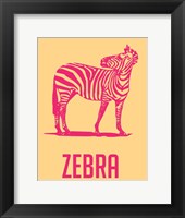 Zebra Red and yellow Fine Art Print