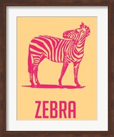 Zebra Red and yellow Fine Art Print