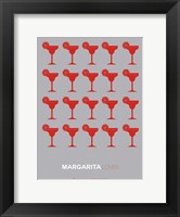 Red Margaritas Grey Fine Art Print