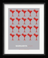 Red Margaritas Grey Fine Art Print