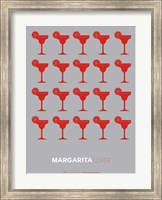 Red Margaritas Grey Fine Art Print
