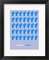Blue Tequila Shots Fine Art Print