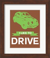 I Like to Drive Beetle 2 Fine Art Print