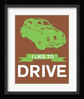 I Like to Drive Beetle 2 Fine Art Print