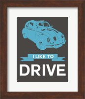 I Like to Drive Beetle 3 Fine Art Print