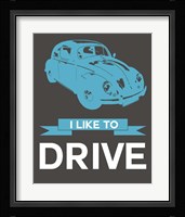 I Like to Drive Beetle 3 Fine Art Print