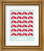 Vespa Rider Red Fine Art Print