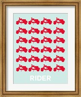 Vespa Rider Red Fine Art Print