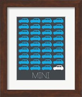 Blue Mini Cooper Fine Art Print