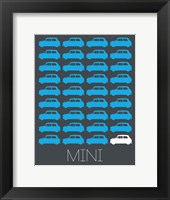 Blue Mini Cooper Fine Art Print