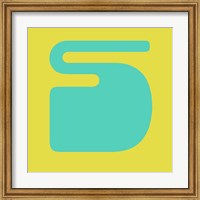 Letter S Blue and Yellow Fine Art Print