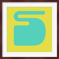 Letter S Blue and Yellow Fine Art Print
