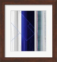 Abstract White and Dark Blue Fine Art Print