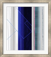 Abstract White and Dark Blue Fine Art Print