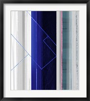 Abstract White and Dark Blue Fine Art Print