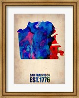 San Francisco Watercolor Map Fine Art Print