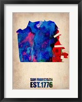 San Francisco Watercolor Map Fine Art Print