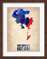 Los Angeles Watercolor Map 1 Fine Art Print