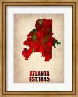 Atlanta Watercolor Map Fine Art Print