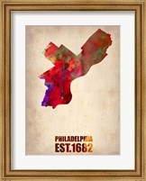 Philadelphia Watercolor Map Fine Art Print