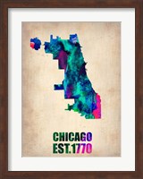 Chicago Watercolor Map Fine Art Print