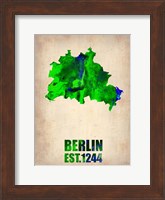 Berlin Watercolor Map Fine Art Print