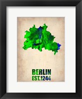 Berlin Watercolor Map Fine Art Print