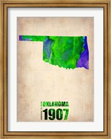 Oklahoma Watercolor Map Fine Art Print