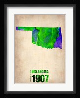 Oklahoma Watercolor Map Fine Art Print