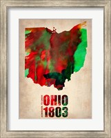 Ohio Watercolor Map Fine Art Print