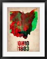 Ohio Watercolor Map Fine Art Print