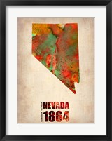 Nevada Watercolor Map Fine Art Print
