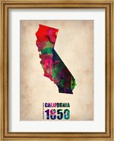 California Watercolor Map Fine Art Print