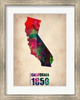 California Watercolor Map Fine Art Print