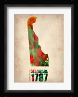 Delaware Watercolor Map Fine Art Print
