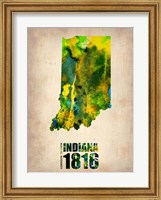 Indiana Watercolor Map Fine Art Print