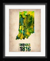 Indiana Watercolor Map Fine Art Print