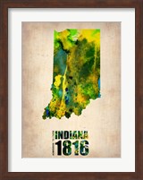 Indiana Watercolor Map Fine Art Print