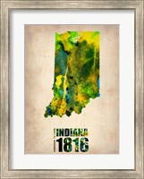 Indiana Watercolor Map Fine Art Print