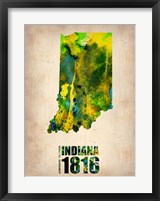 Indiana Watercolor Map Fine Art Print